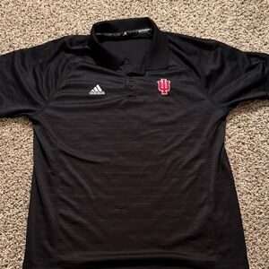 Adidas Black Polo with Red Accent